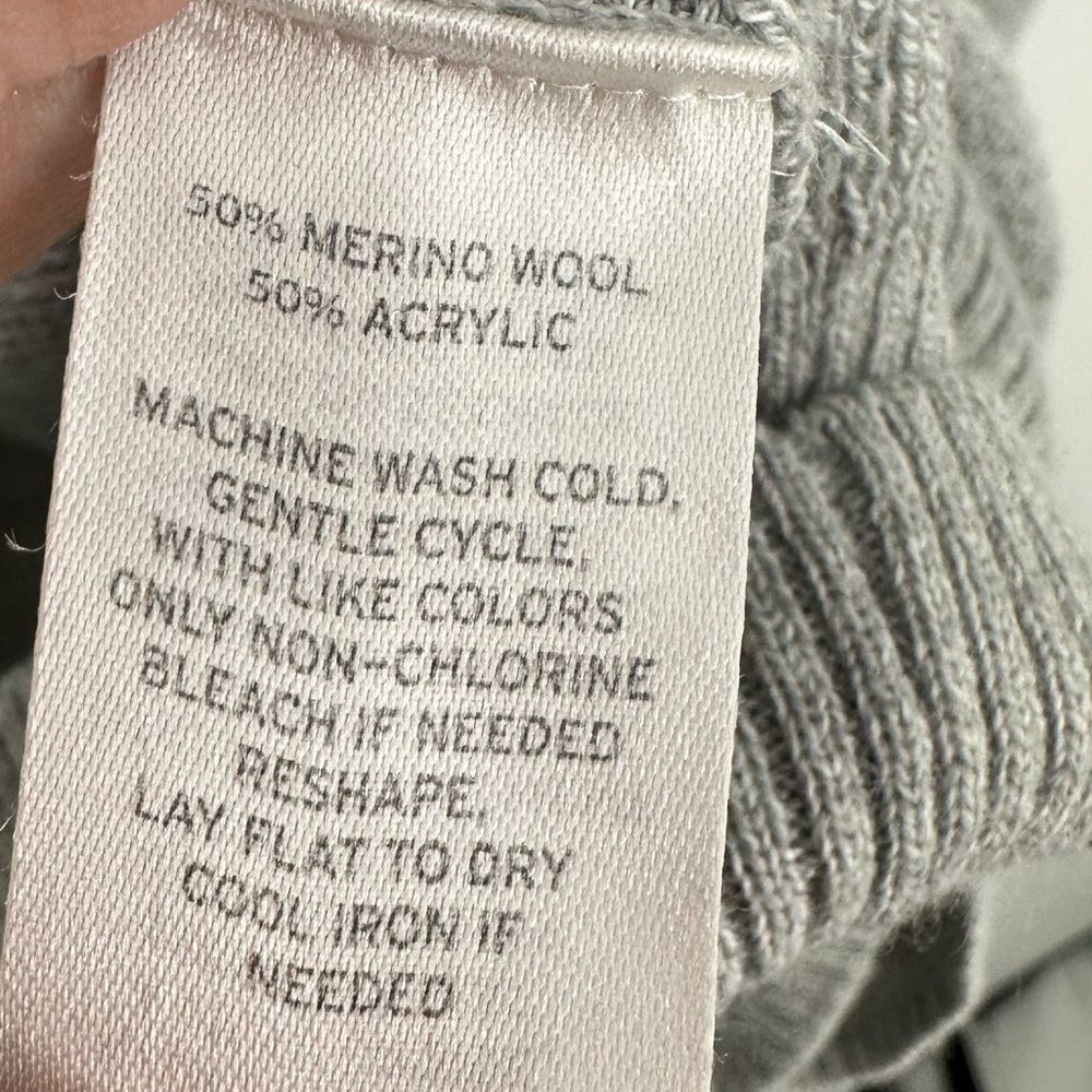 Nordstrom Merino Wool Mens Sweater Quarter Button Gray XL Soft Knit | D1991 - Picture 7 of 8